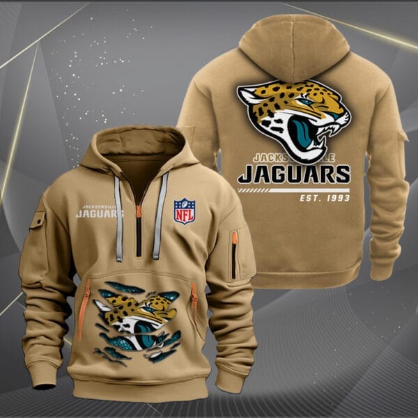 Jacksonville Jaguars New Personalized Quarter Zip Hoodie Limited Edition AMACOQZH000109 - Image 4