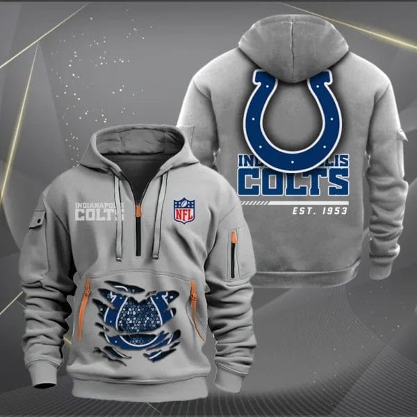 Indianapolis Colts New Personalized Quarter Zip Hoodie Limited Edition AMACOQZH000108 - Image 3