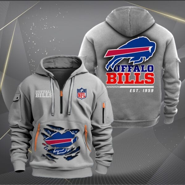 Buffalo Bills New Personalized Quarter Zip Hoodie Limited Edition AMACOQZH000098 - Image 3