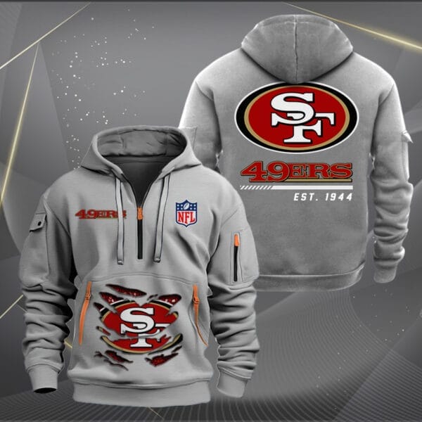 San Francisco 49ers New Personalized Quarter Zip Hoodie Limited Edition AMACOQZH000122