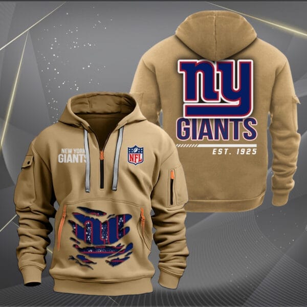 New York Giants New Personalized Quarter Zip Hoodie Limited Edition AMACOQZH000118 - Image 4