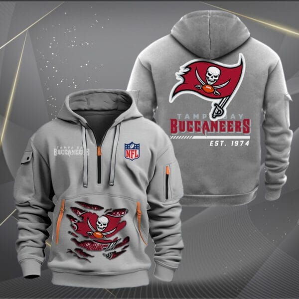 Tampa Bay Buccaneers New Personalized Quarter Zip Hoodie Limited Edition AMACOQZH000124 - Image 3