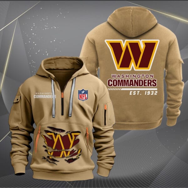 Washington Commanders New Personalized Quarter Zip Hoodie Limited Edition AMACOQZH000126 - Image 4