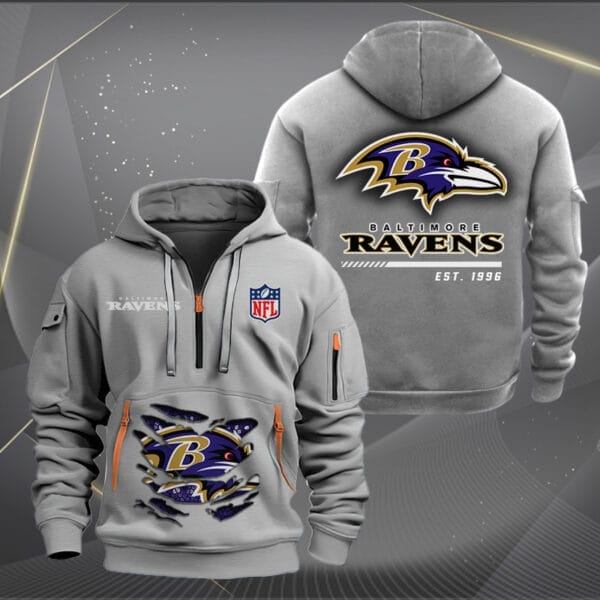 Baltimore Ravens New Personalized Quarter Zip Hoodie Limited Edition AMACOQZH000097 - Image 3