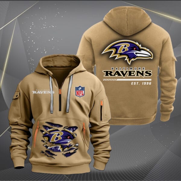 Baltimore Ravens New Personalized Quarter Zip Hoodie Limited Edition AMACOQZH000097 - Image 4