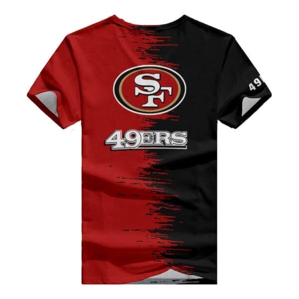 San Francisco 49ers Summer V-neck Women T-shirt BG01 - Image 2
