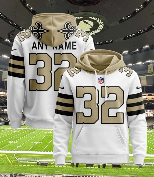 New Orleans Saints New Personalized Football Hoodie Style Jersey AMCJSHD000005