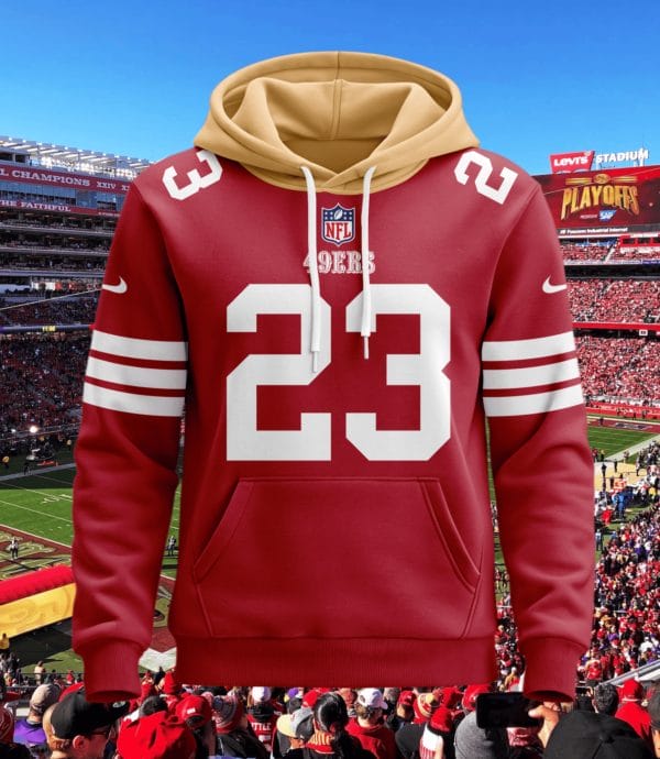 San Francisco 49ers New Personalized Football Hoodie Style Jersey AMCJSHD000014 - Image 2