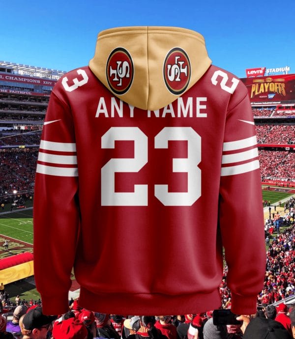 San Francisco 49ers New Personalized Football Hoodie Style Jersey AMCJSHD000014 - Image 3