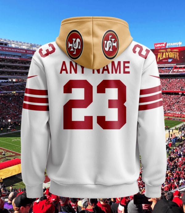 San Francisco 49ers New Personalized Football Hoodie Style Jersey AMCJSHD000013 - Image 3
