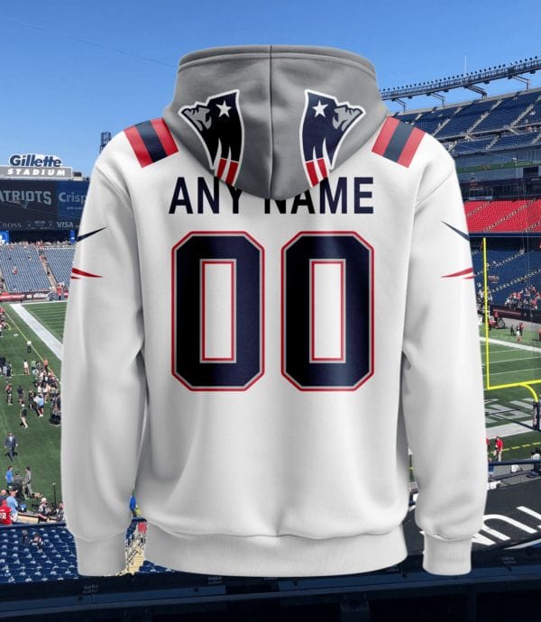 New England Patriots New Personalized Football Hoodie Style Jersey AMCJSHD000001 - Image 2