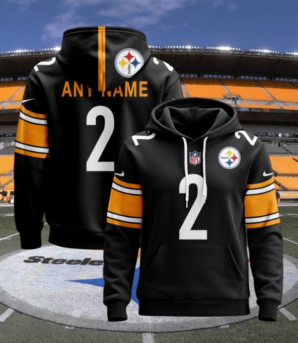 Pittsburgh Steelers New Personalized Football Hoodie Style Jersey AMCJSHD000012