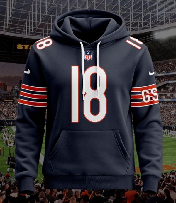 Chicago Bears New Personalized Football Hoodie Style Jersey AMCJSHD000060 - Image 2