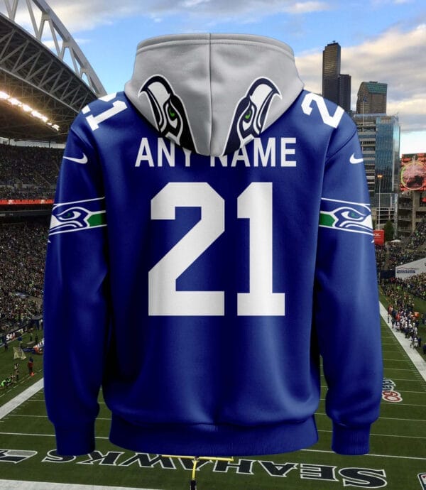 Seattle Seahawks New Personalized Football Hoodie Style Jersey AMCJSHD000017 - Image 2