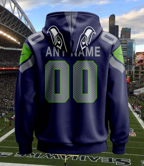 Seattle Seahawks New Personalized Football Hoodie Style Jersey AMCJSHD000015 - Image 2