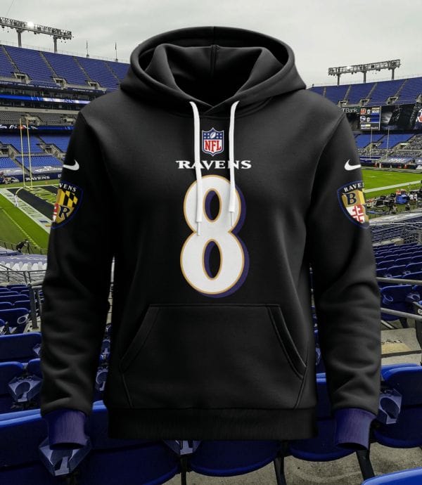 Baltimore Ravens New Personalized Football Hoodie Style Jersey AMCJSHD000057 - Image 2