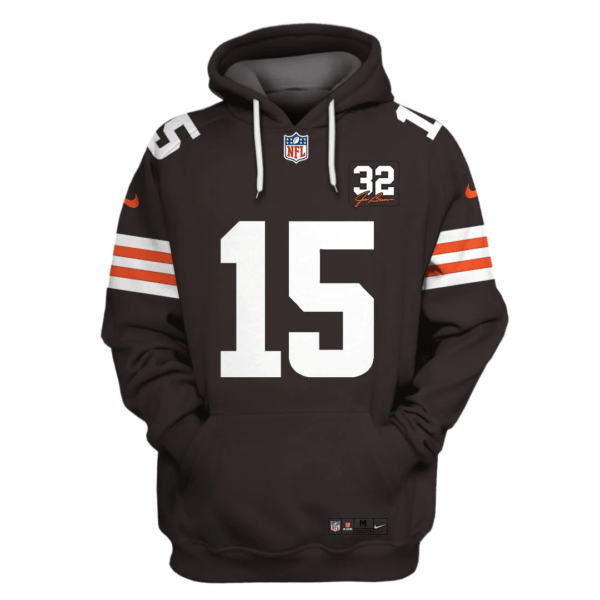 Cleveland Browns New Personalized Football Hoodie Style Jersey AMCJSHD000024 - Image 2
