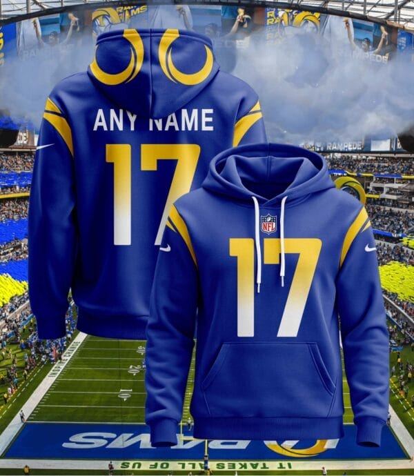 Los Angeles Rams New Personalized Football Hoodie Style Jersey AMCJSHD000040