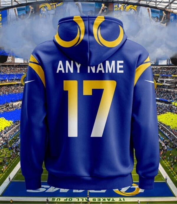 Los Angeles Rams New Personalized Football Hoodie Style Jersey AMCJSHD000040 - Image 3