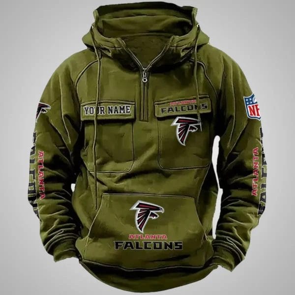 Atlanta Falcons New Personalized Multi Pockets Zip Hoodie AMCMZHD000092 - Image 3