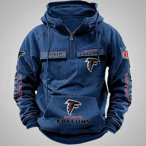 Atlanta Falcons New Personalized Multi Pockets Zip Hoodie AMCMZHD000092 - Image 4