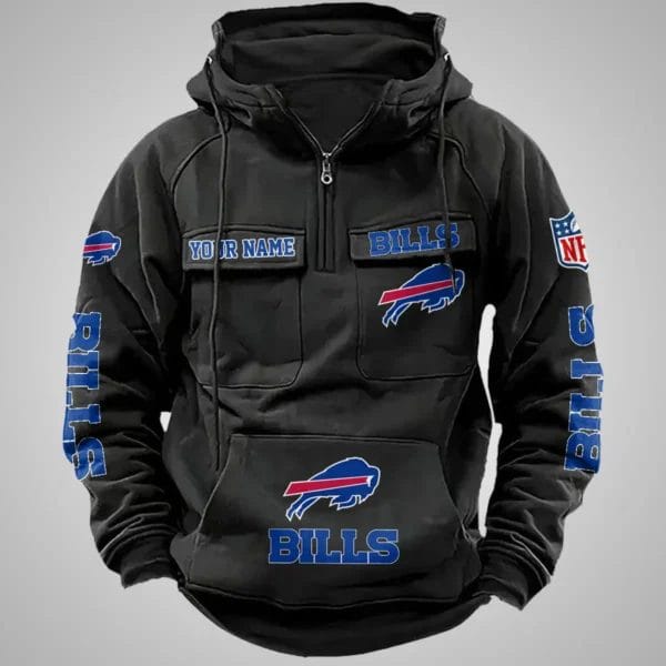Buffalo Bills New Personalized Multi Pockets Zip Hoodie AMCMZHD000095 - Image 4