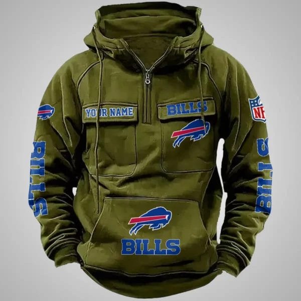Buffalo Bills New Personalized Multi Pockets Zip Hoodie AMCMZHD000095 - Image 5