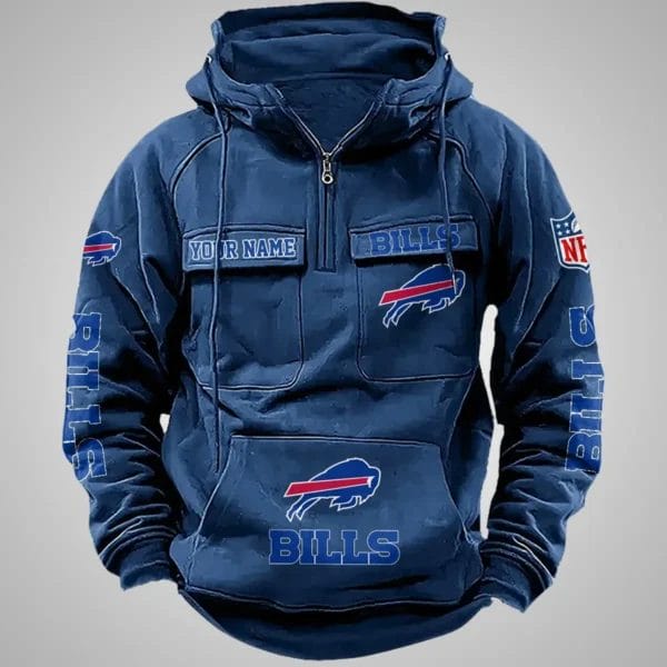 Buffalo Bills New Personalized Multi Pockets Zip Hoodie AMCMZHD000095 - Image 3