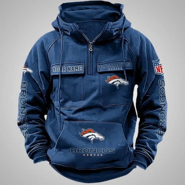 Denver Broncos New Personalized Multi Pockets Zip Hoodie AMCMZHD000096 - Image 3