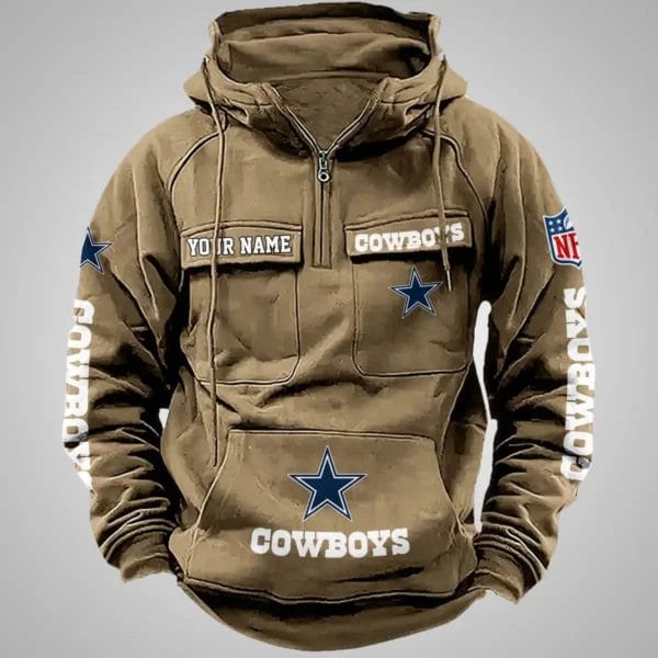 Dallas Cowboys New Personalized Multi Pockets Zip Hoodie AMCMZHD000099 - Image 4
