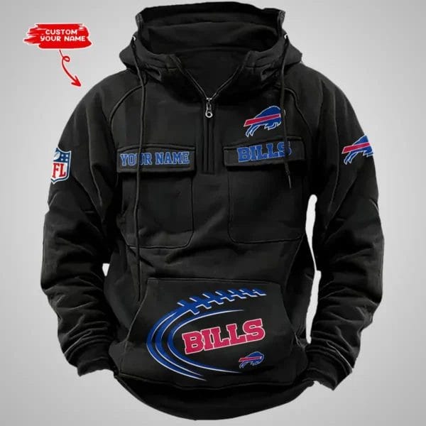 Buffalo Bills New Personalized Multi Pockets Zip Hoodie AMCMZHD000077 - Image 2