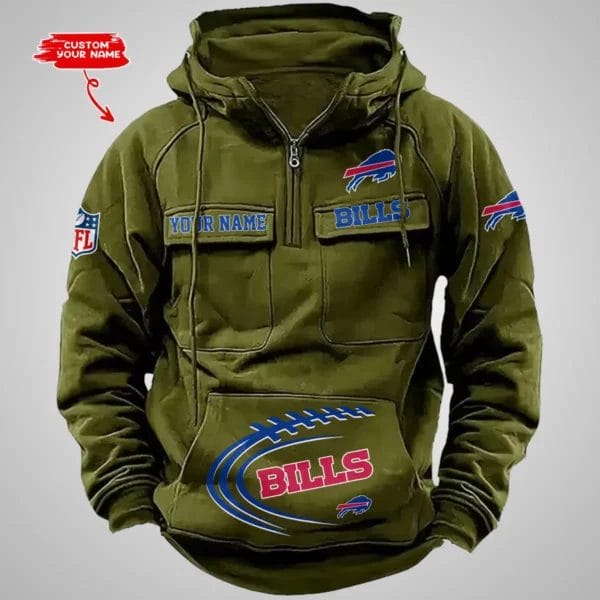 Buffalo Bills New Personalized Multi Pockets Zip Hoodie AMCMZHD000077 - Image 4
