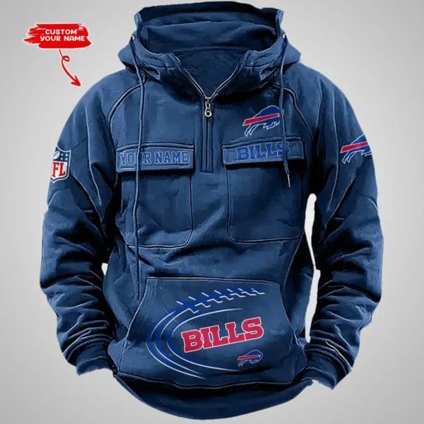 Buffalo Bills New Personalized Multi Pockets Zip Hoodie AMCMZHD000077 - Image 5