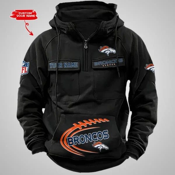Denver Broncos New Personalized Multi Pockets Zip Hoodie AMCMZHD000083 - Image 4