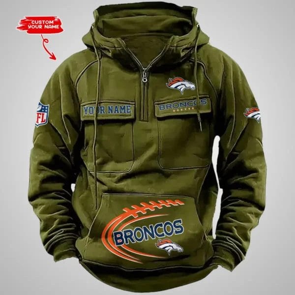 Denver Broncos New Personalized Multi Pockets Zip Hoodie AMCMZHD000083 - Image 5