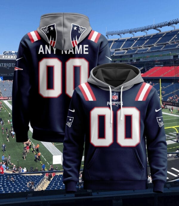 New England Patriots New Personalized Football Hoodie Style Jersey AMCJSHD000002