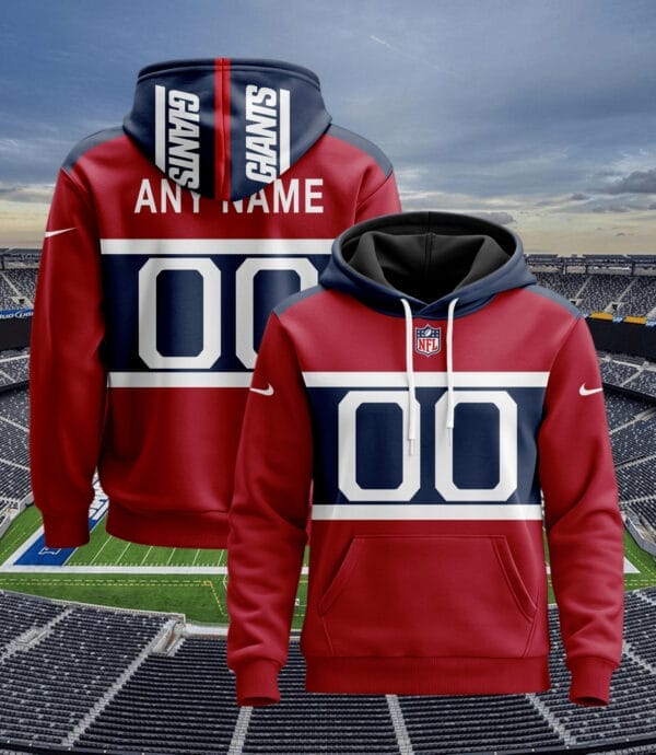 New York Giants New Personalized Football Hoodie Style Jersey AMCJSHD000006