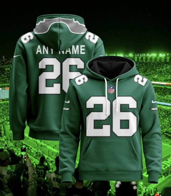 Philadelphia Eagles New Personalized Football Hoodie Style Jersey AMCJSHD000010