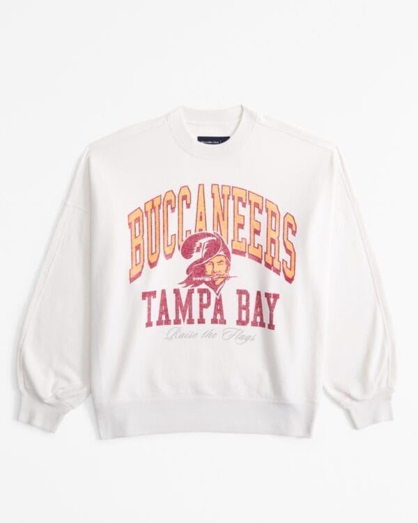 Tampa Bay Buccaneers Graphic Oversized Sunday Women Sweatshirt Crew AMCWSS0007