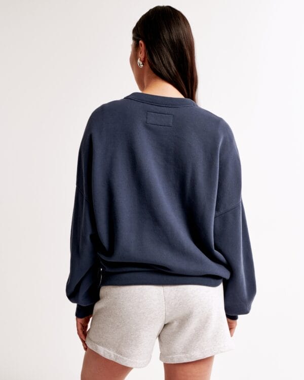 Chicago Bears Graphic Oversized Sunday Women Sweatshirt Crew AMCWSS0010 - Image 3