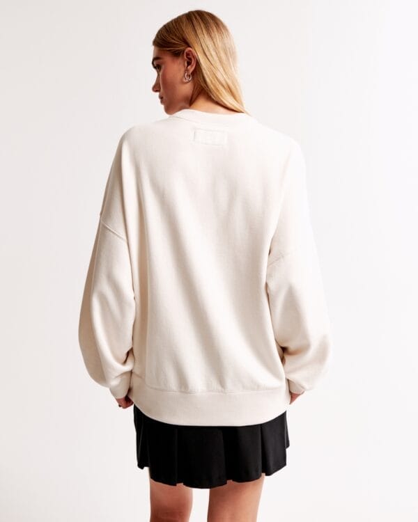 Carolina Panthers Graphic Oversized Sunday Women Sweatshirt Crew AMCWSS0011 - Image 3