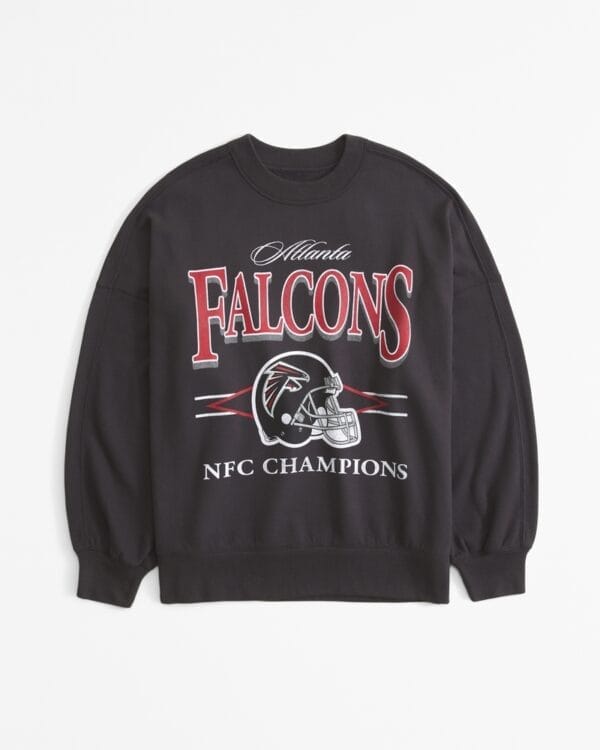 Atlanta Falcons Graphic Oversized Sunday Women Sweatshirt Crew AMCWSS0022