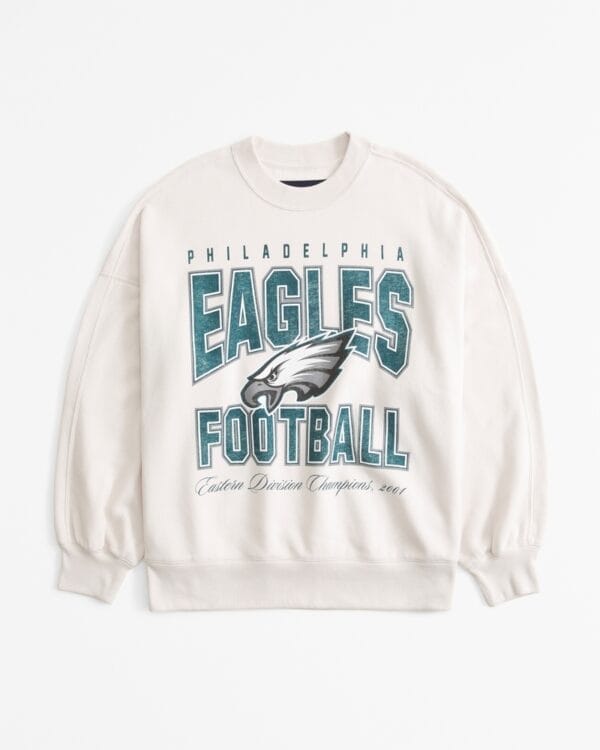 Philadelphia Eagles Graphic Oversized Sunday Women Sweatshirt Crew AMCWSS0017