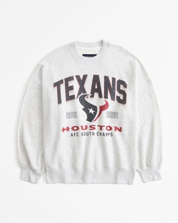 Houston Texans Graphic Oversized Sunday Women Sweatshirt Crew AMCWSS0012