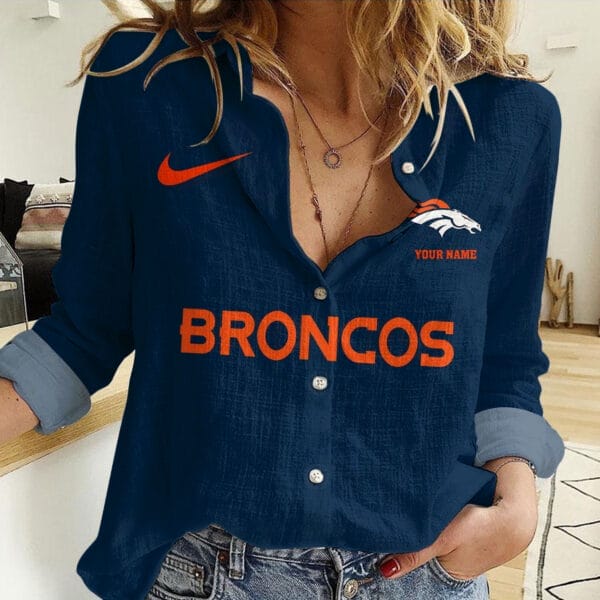 Denver Broncos Personalized Woman Shirt AMCLWS000021