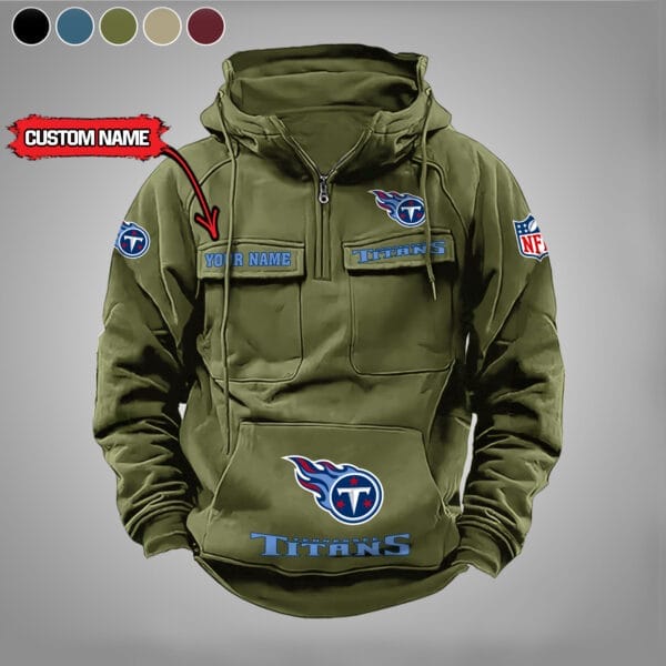 Tennessee Titans  New Personalized Multi Pockets Zip Hoodie AMCMZHD000007 - Image 4