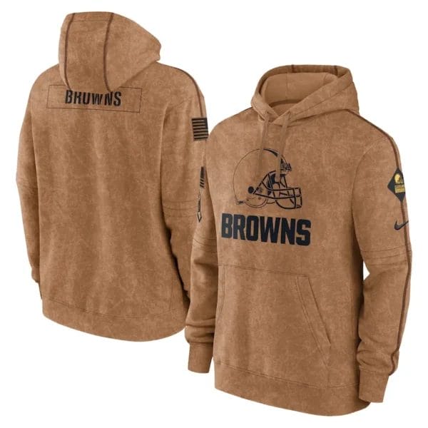 Cleveland Browns 2023 Salute To Service Club Pullover Hoodie AMCPHD000005