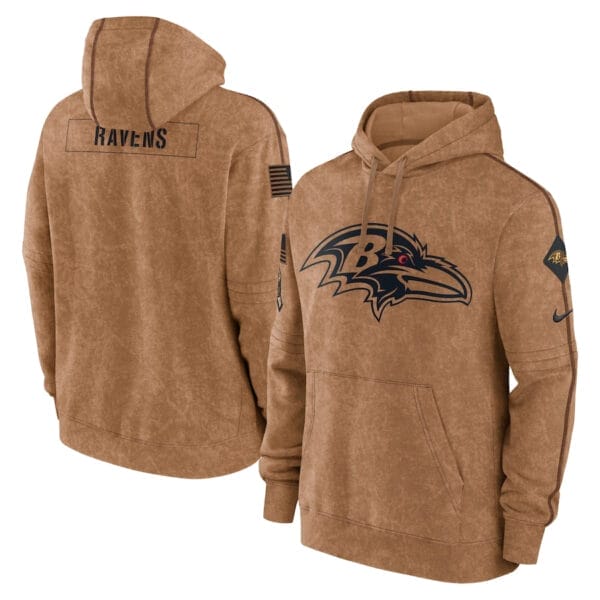 Baltimore Ravens 2023 Salute To Service Club Pullover Hoodie AMCPHD000014