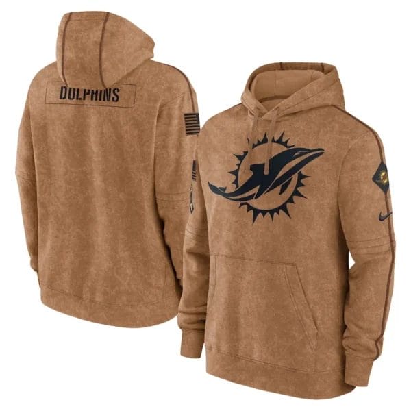 Miami Dolphins 2023 Salute To Service Club Pullover Hoodie AMCPHD000015