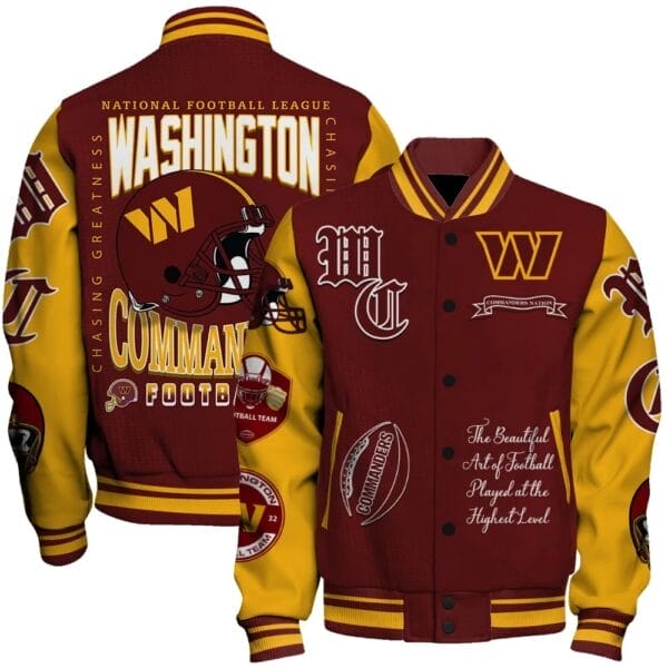 Washington Commanders National Football Conference Unisex Varsity Jacket AMCVJK000034